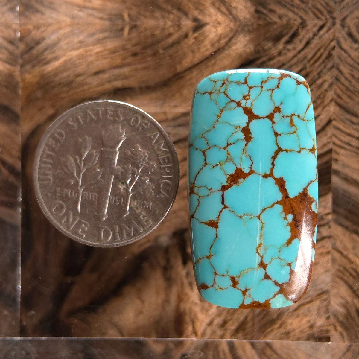 Stabilized #8 Turquoise Rectangular
