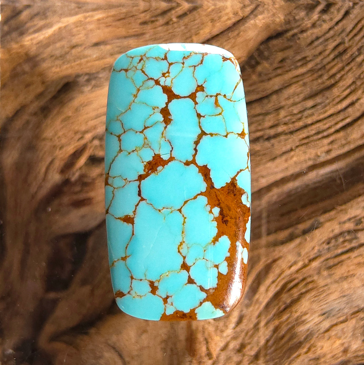 Stabilized #8 Turquoise Rectangular