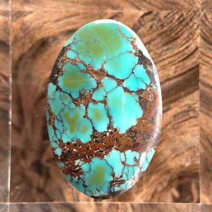 Stabilized Cloud Mountain Turquoise Oval