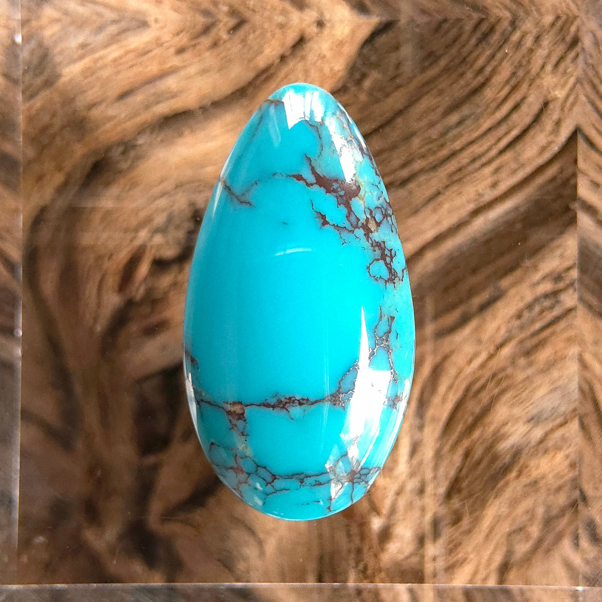 Stabilized Kingman Turquoise Pear-Shaped