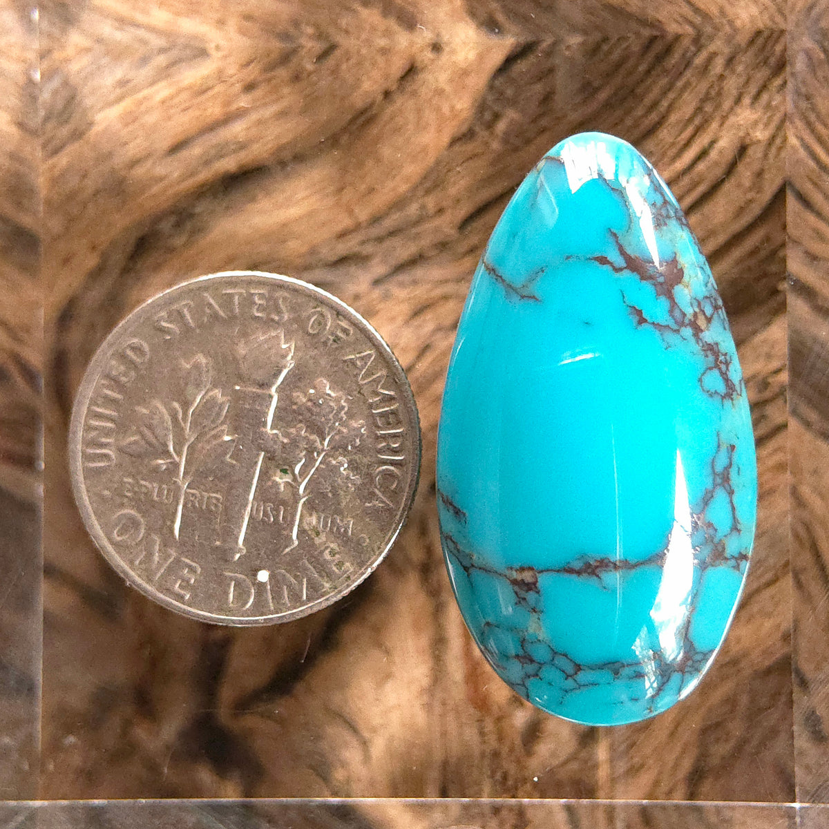 Stabilized Kingman Turquoise Pear-Shaped