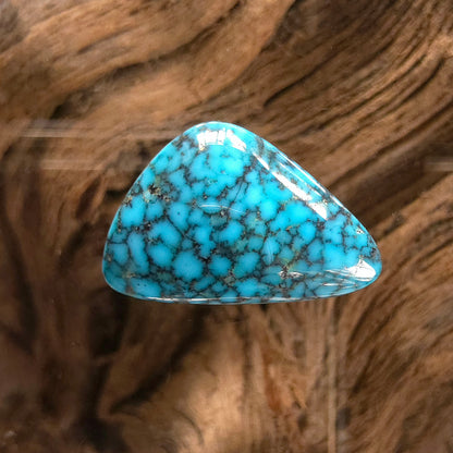 Natural Kingman Black Web Turquoise Triangular