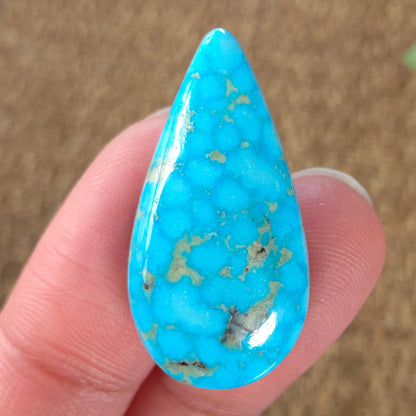 Natural Kingman Turquoise Pear-Shaped