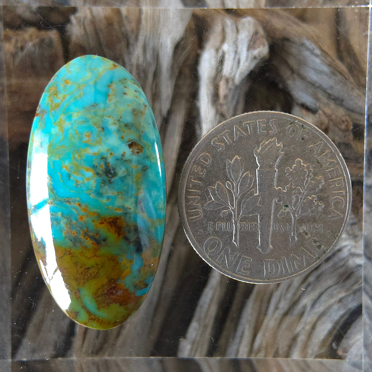 Stabilized Kingman Turquoise Oval