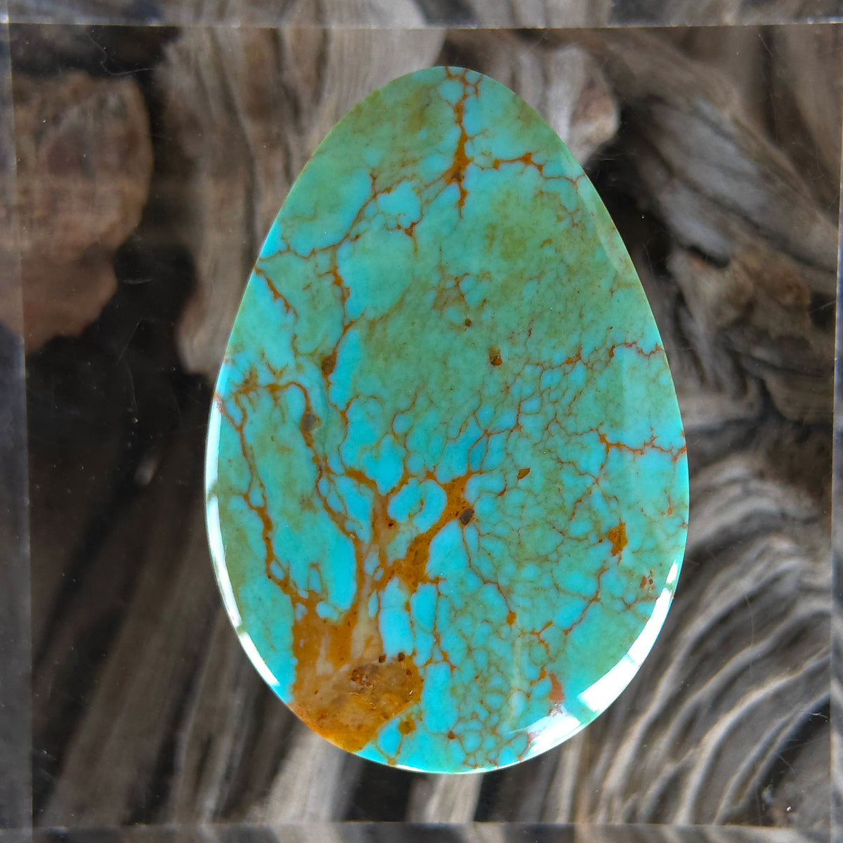 Stabilized Kingman Turquoise Pear-Shaped