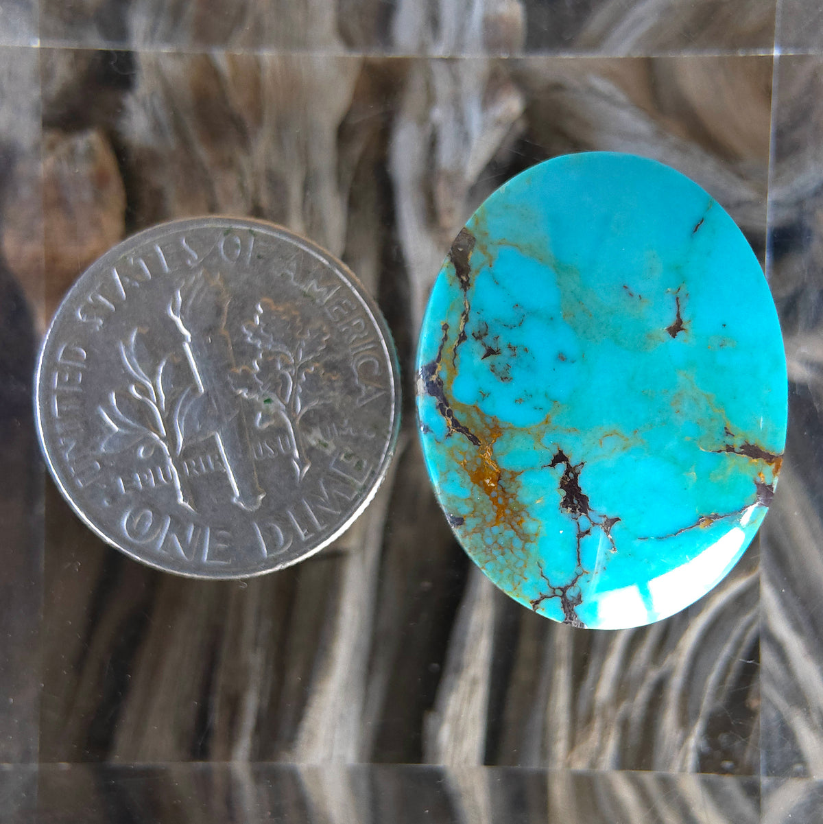 Stabilized Kingman Turquoise Oval