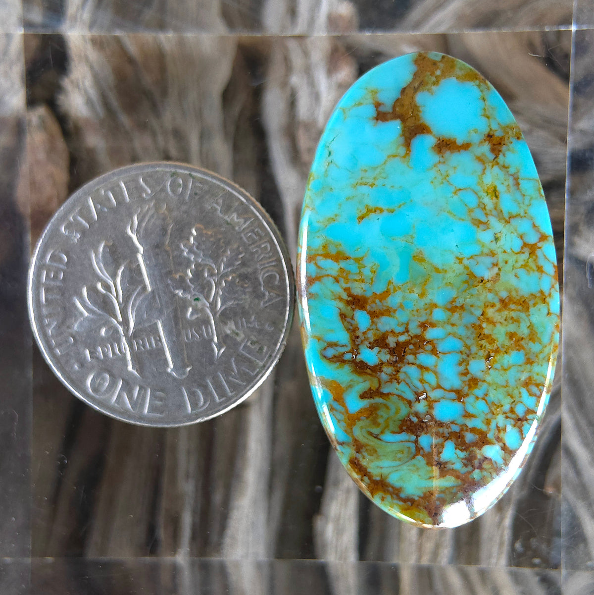 Stabilized Kingman Turquoise Oval