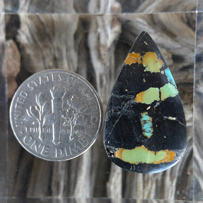 Natural Blackjack Turquoise Pear-Shaped