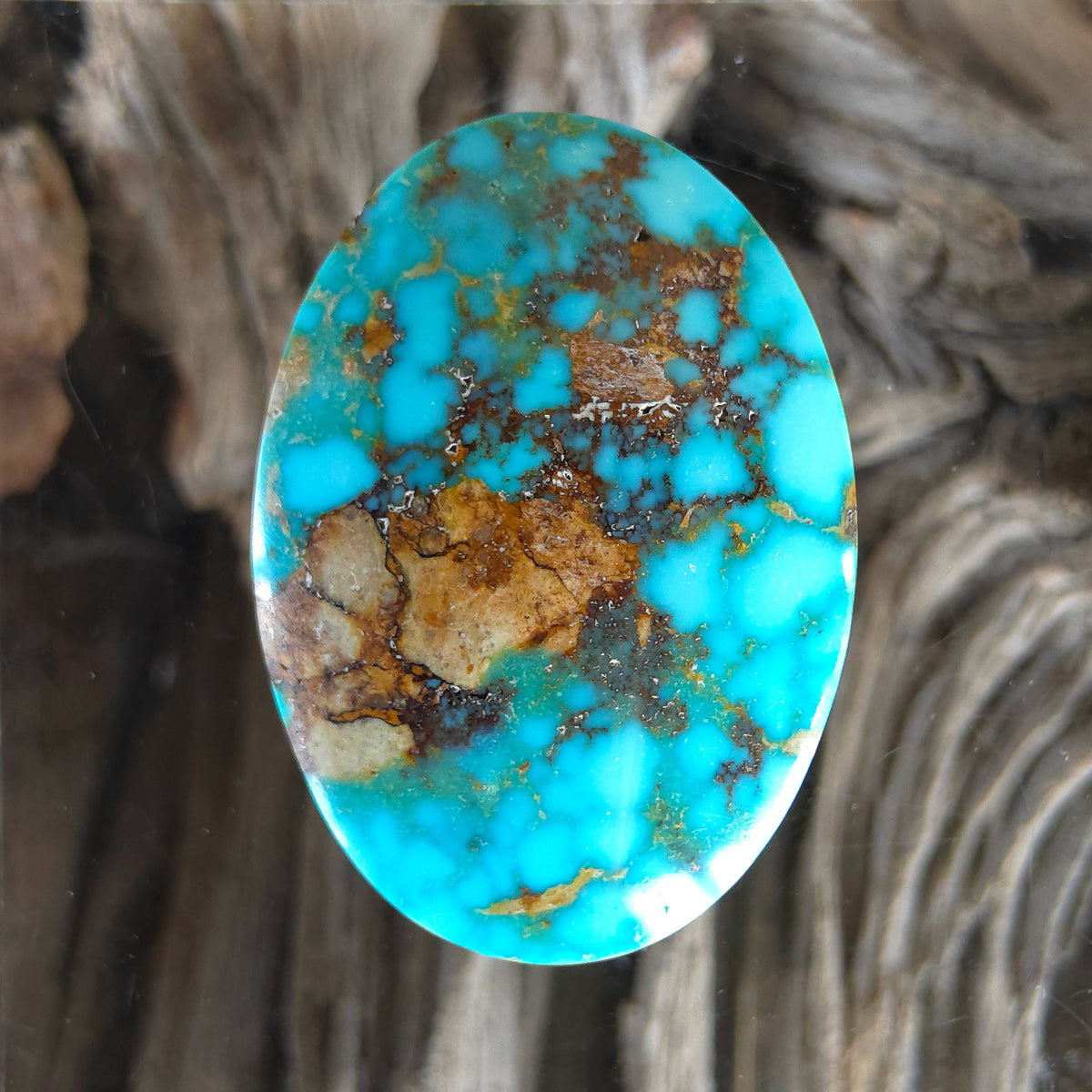 Natural Kingman Turquoise Oval