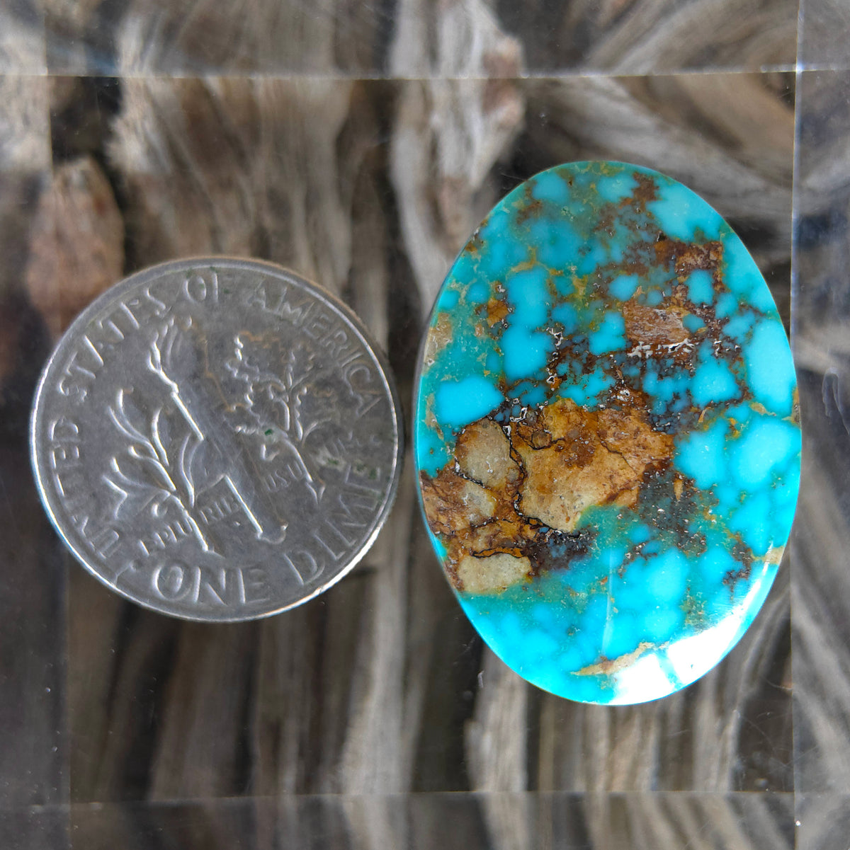 Natural Kingman Turquoise Oval