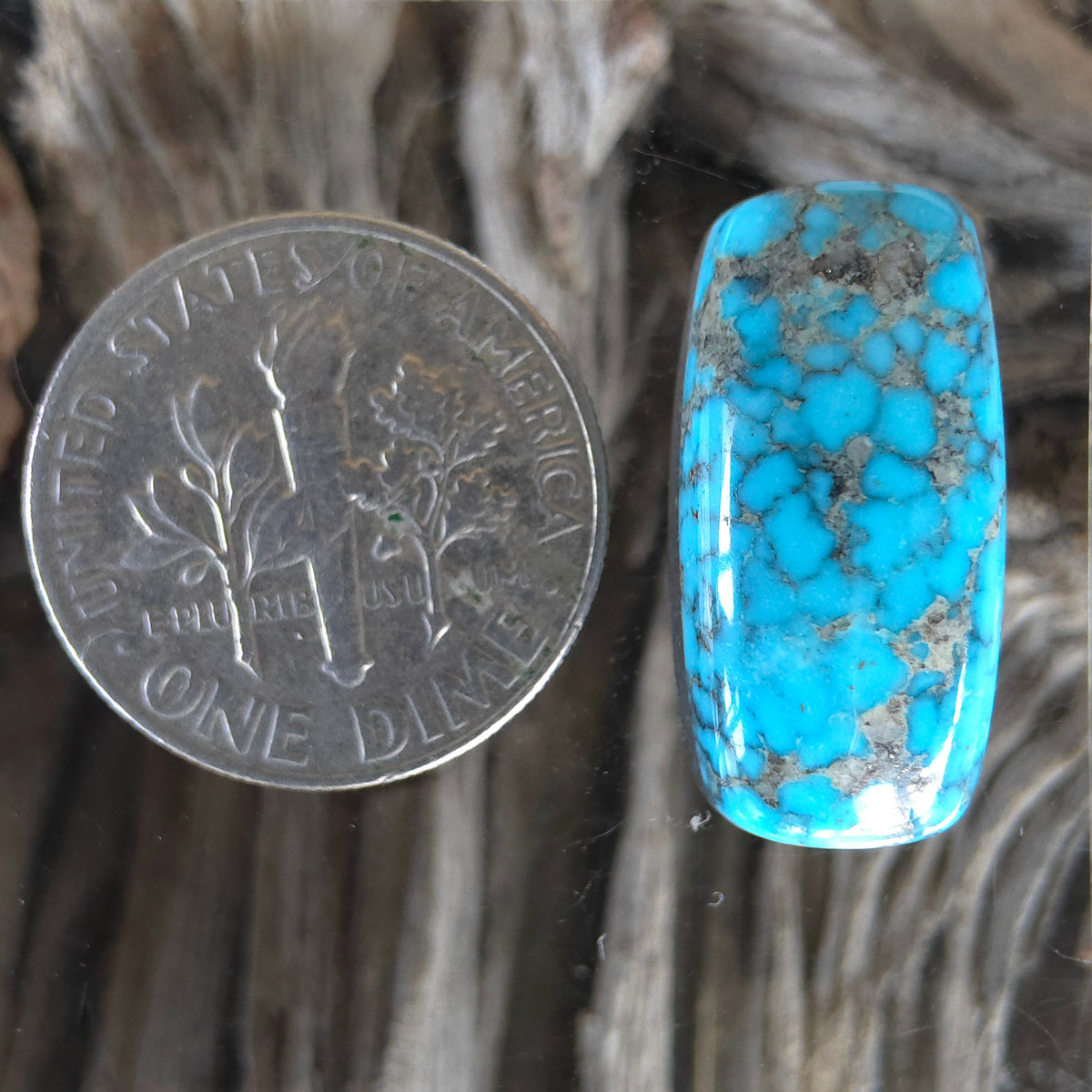 Natural Kingman Turquoise Rectangular