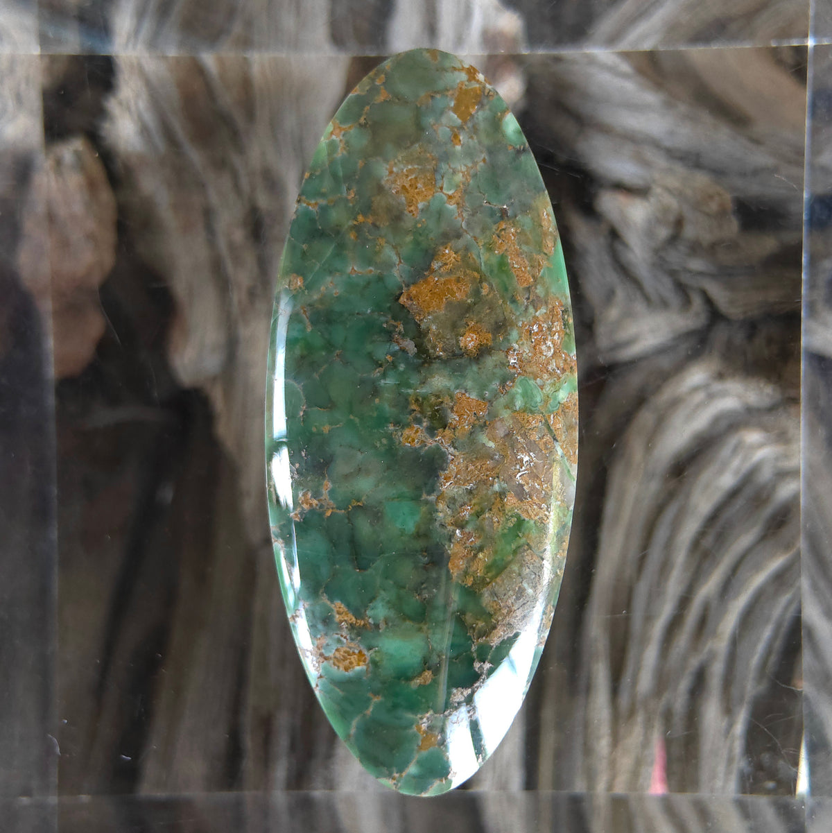 Natural Woodland Station Variscite Oval