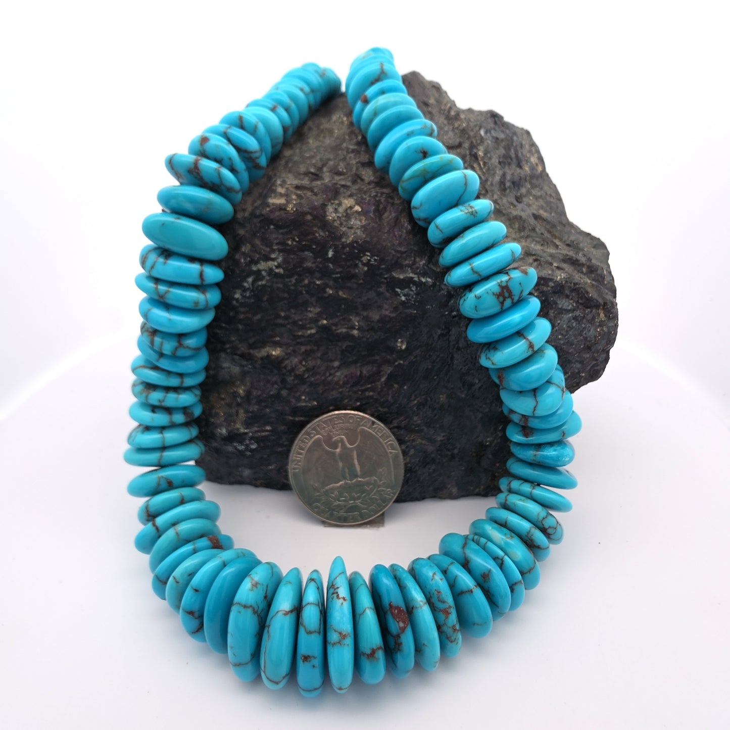 Stabilized Egyptian Prince Turquoise Flat Nuggets