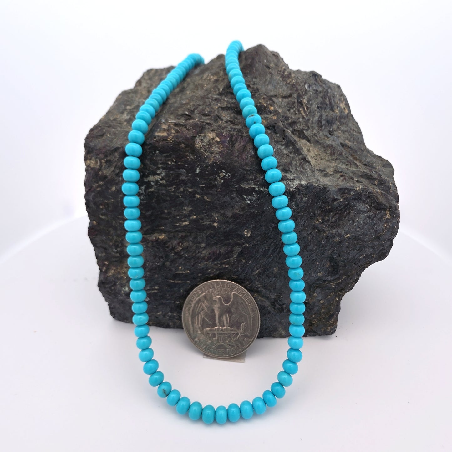 Stabilized Egyptian Prince Turquoise 4mm Beads