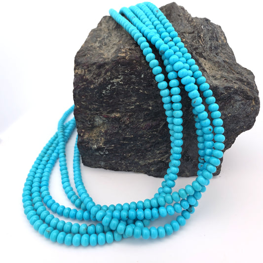 Stabilized Egyptian Prince Turquoise 4mm Beads