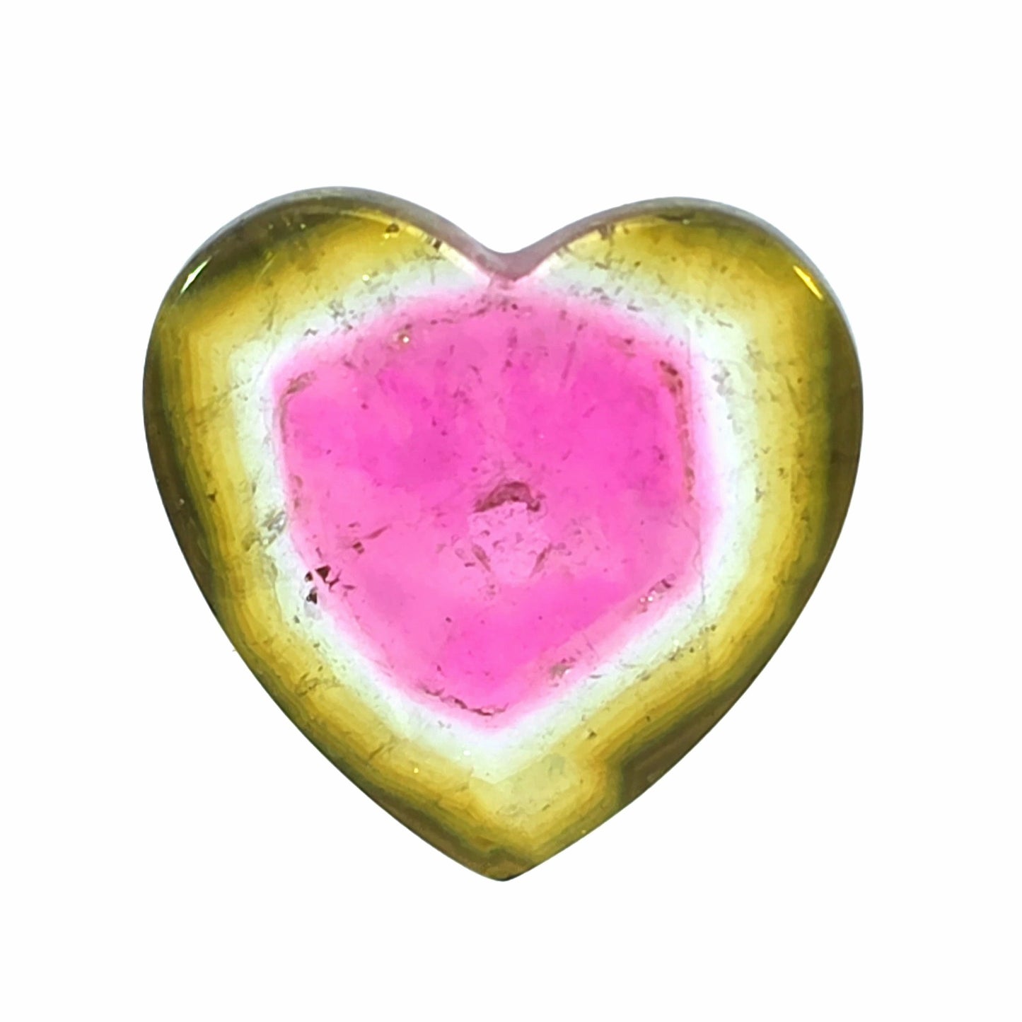 Brazilian Tourmaline (Watermelon) Heart Slice