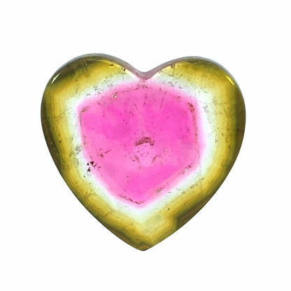 Brazilian Tourmaline (Watermelon) Heart Slice