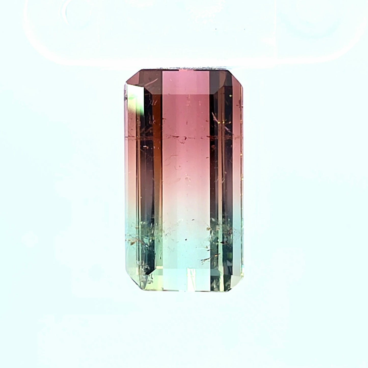 Brazilian Tourmaline (Bicolor) Rectangular Faceted Cut