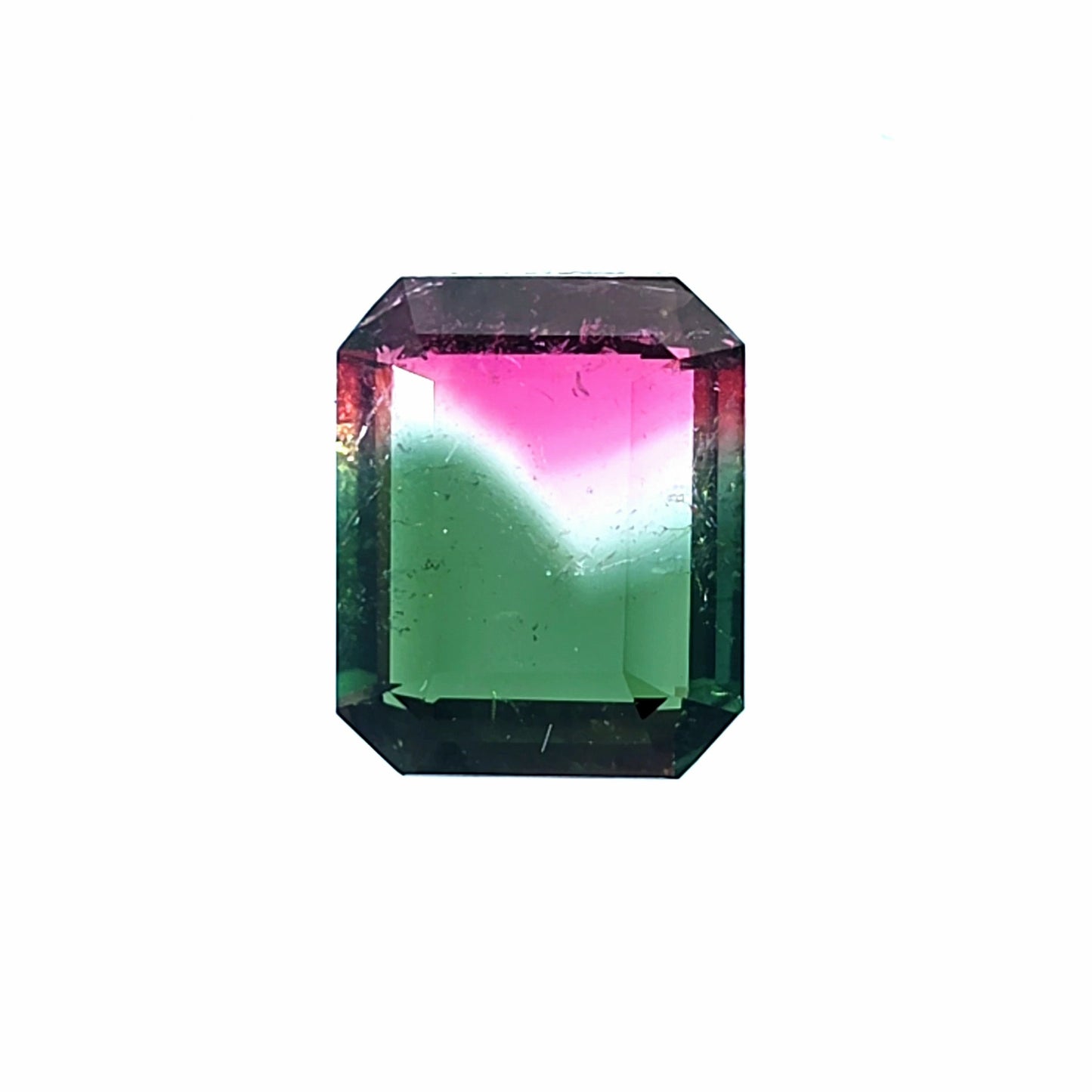 Brazilian Tourmaline (Watermelon) Rectangular Faceted Cut