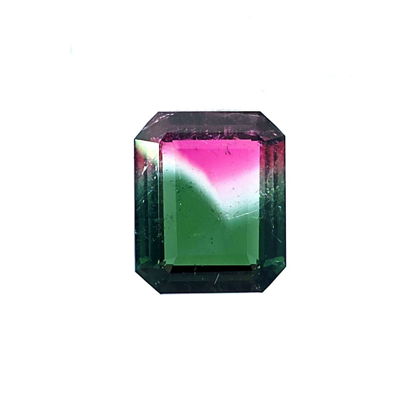 Brazilian Tourmaline (Watermelon) Rectangular Faceted Cut