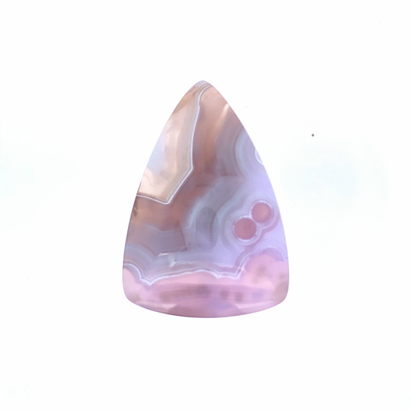 Natural Purple Chalcedony Tongue-Shaped