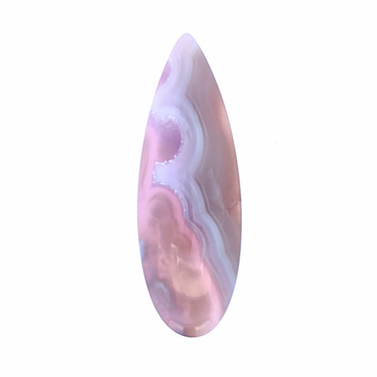 Natural Purple Chalcedony Pear-Shaped
