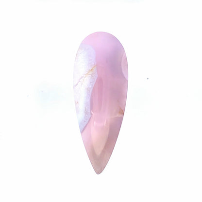 Natural Purple Chalcedony Pear-Shaped