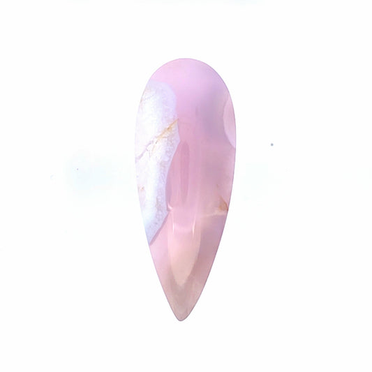 Natural Purple Chalcedony Pear-Shaped