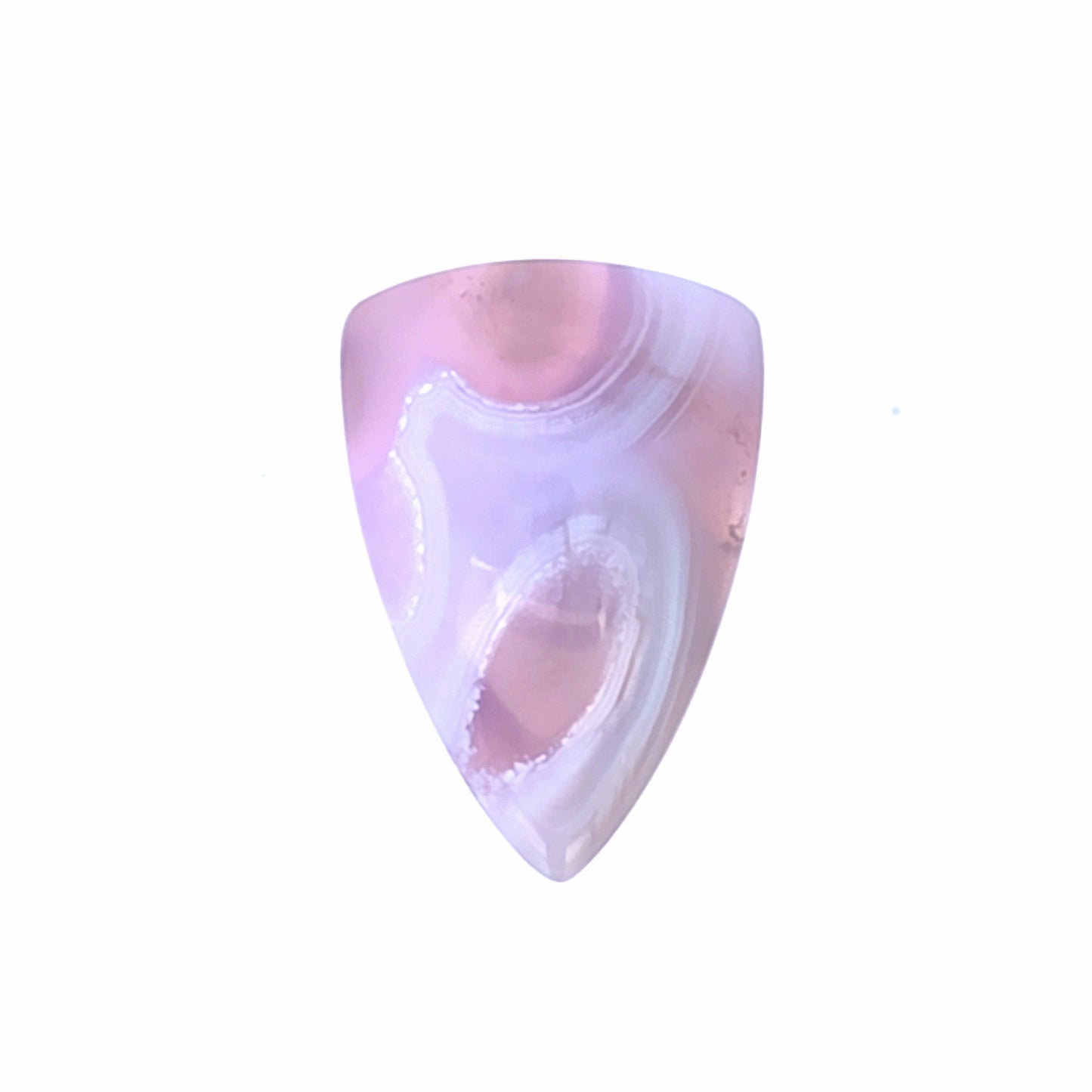 Natural Purple Chalcedony Tongue-Shaped
