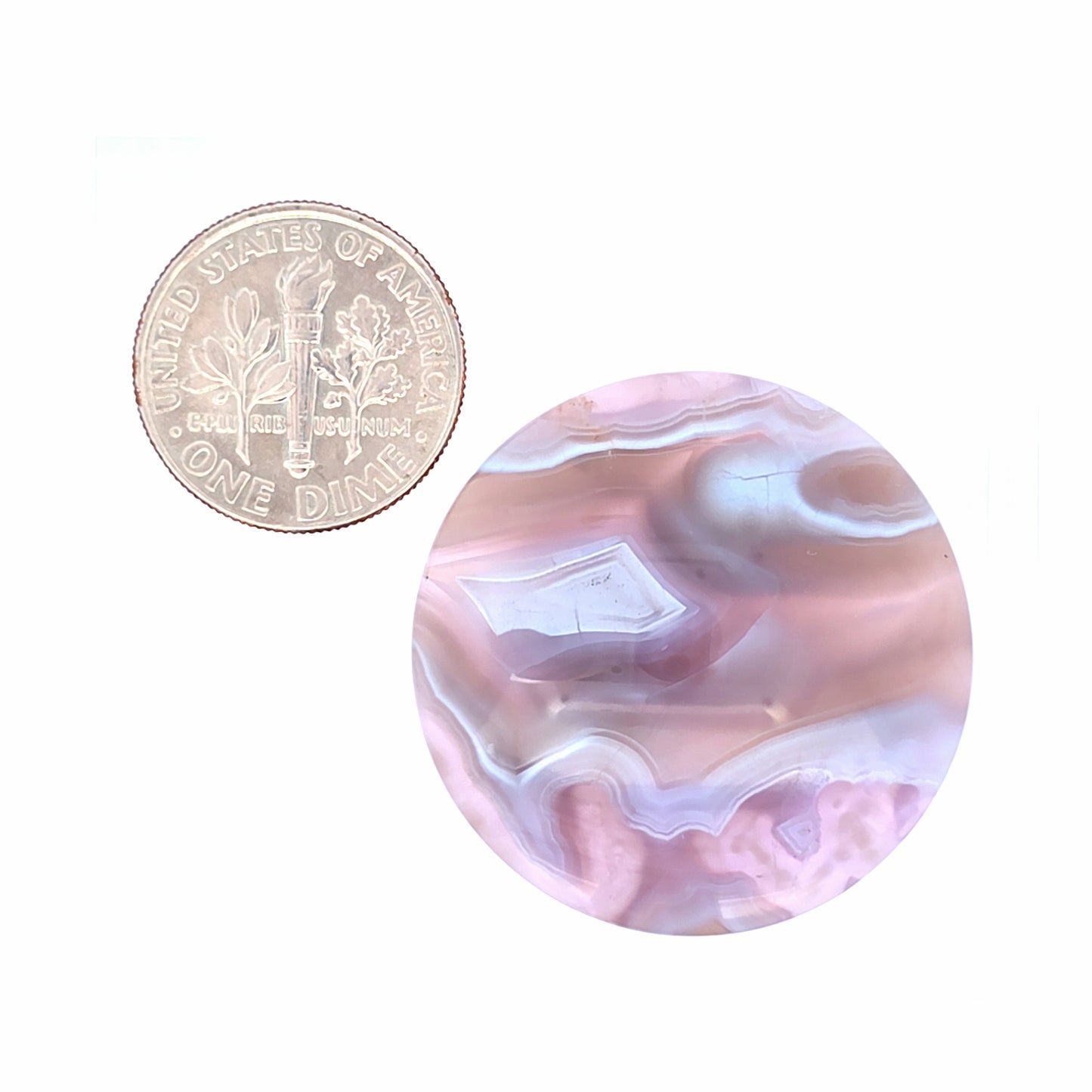 Natural Purple Chalcedony Round