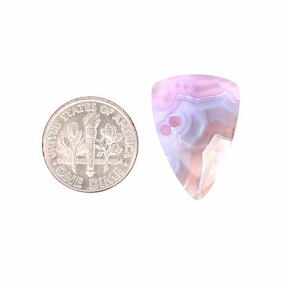 Natural Purple Chalcedony Tongue-Shaped
