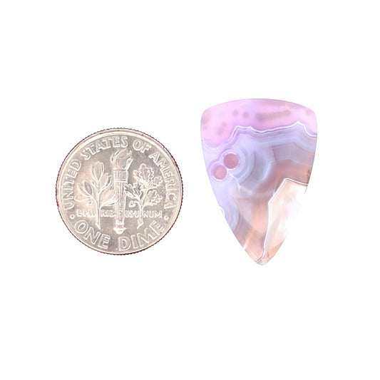 Natural Purple Chalcedony Tongue-Shaped