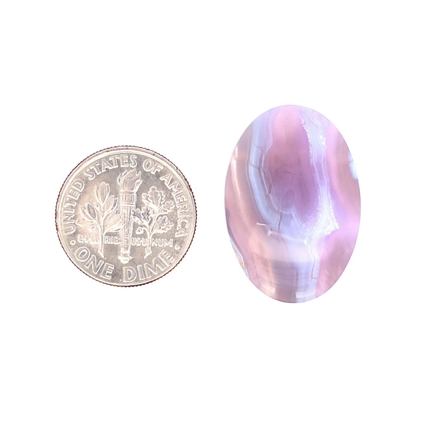 Natural Purple Chalcedony Oval