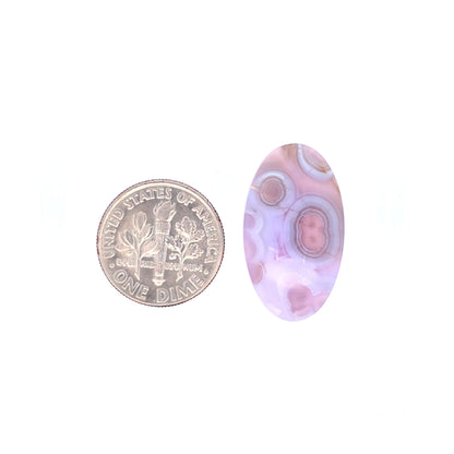 Natural Purple Chalcedony Oval