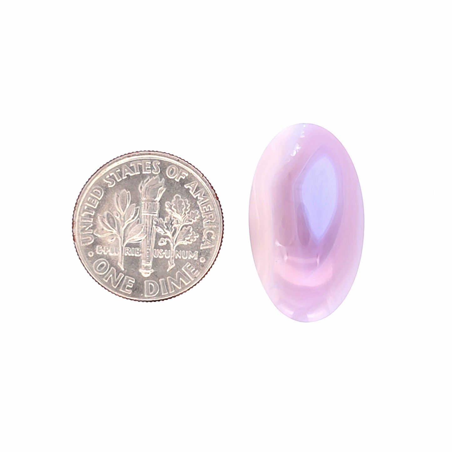 Natural Purple Chalcedony Oval
