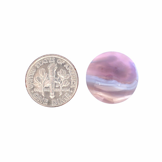 Natural Purple Chalcedony Round