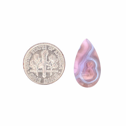 Natural Purple Chalcedony Pear-Shaped
