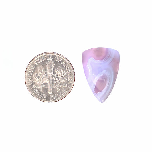 Natural Purple Chalcedony Tongue-Shaped