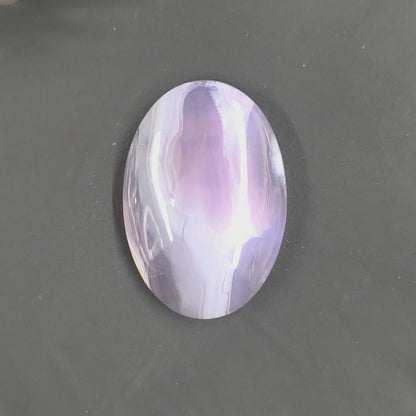 Natural Purple Chalcedony Oval