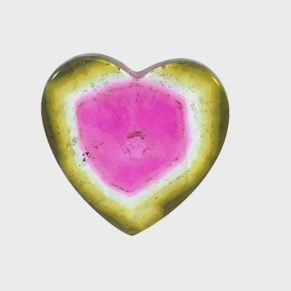 Brazilian Tourmaline (Watermelon) Heart Slice