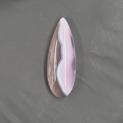Natural Purple Chalcedony Pear-Shaped