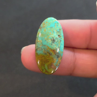 Stabilized Kingman Turquoise Oval