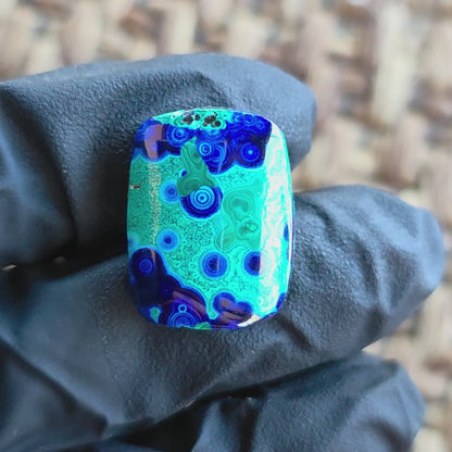 Stabilized Azurite Malachite Rectangular