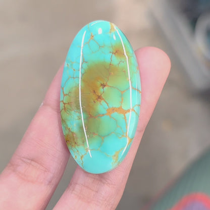 Stabilized Kingman Turquoise Oval