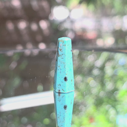 Stabilized Kingman Turquoise Faceted Point