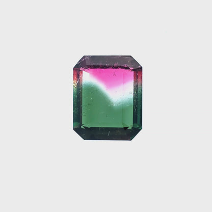 Brazilian Tourmaline (Watermelon) Rectangular Faceted Cut