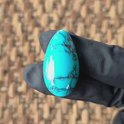 Stabilized Kingman Turquoise Pear-Shaped