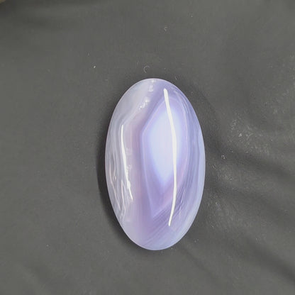 Natural Purple Chalcedony Oval