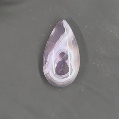 Natural Purple Chalcedony Pear-Shaped