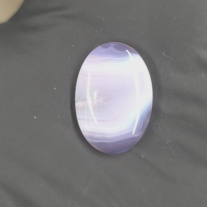Natural Purple Chalcedony Oval